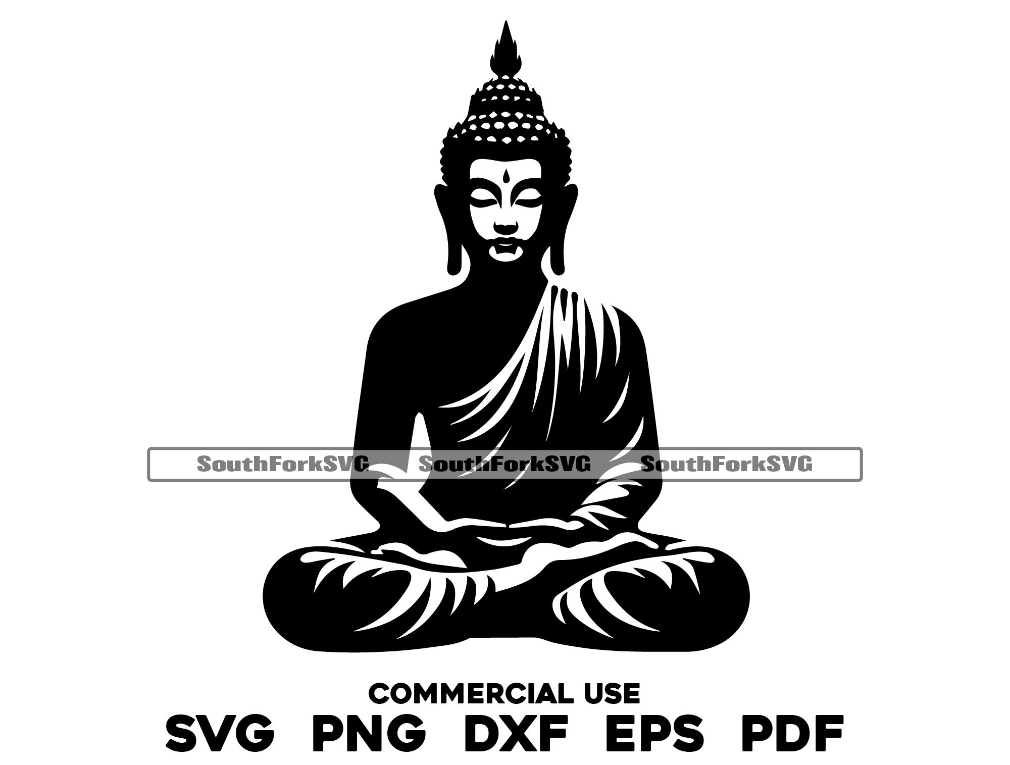 The Buddha Svg Png Dxf Eps Pdf | Vector Graphic Cut File