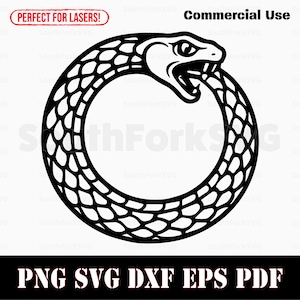 Ouroboros svg png dxf eps pdf | vectorafbeelding gesneden stencil laser clip art dye sub print bestand instant digitale download commercieel gebruik
