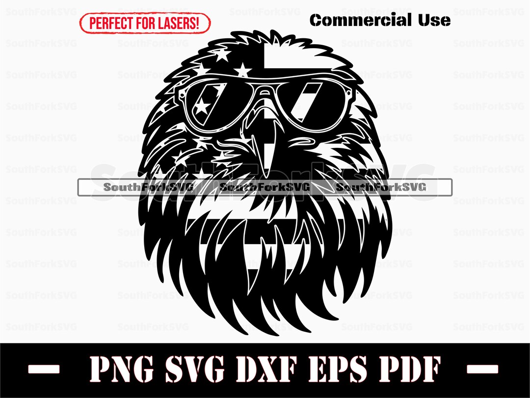 Bald Eagle American Flag Design Svg Png Dxf Eps Pdf | Vector Graphic ...
