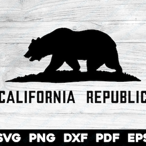 du drapeau de la République de Californie | svg png dxf eps pdf | Conception graphique vectorielle découpée, impression, colorant, sous-gravure laser, fichiers numériques cnc