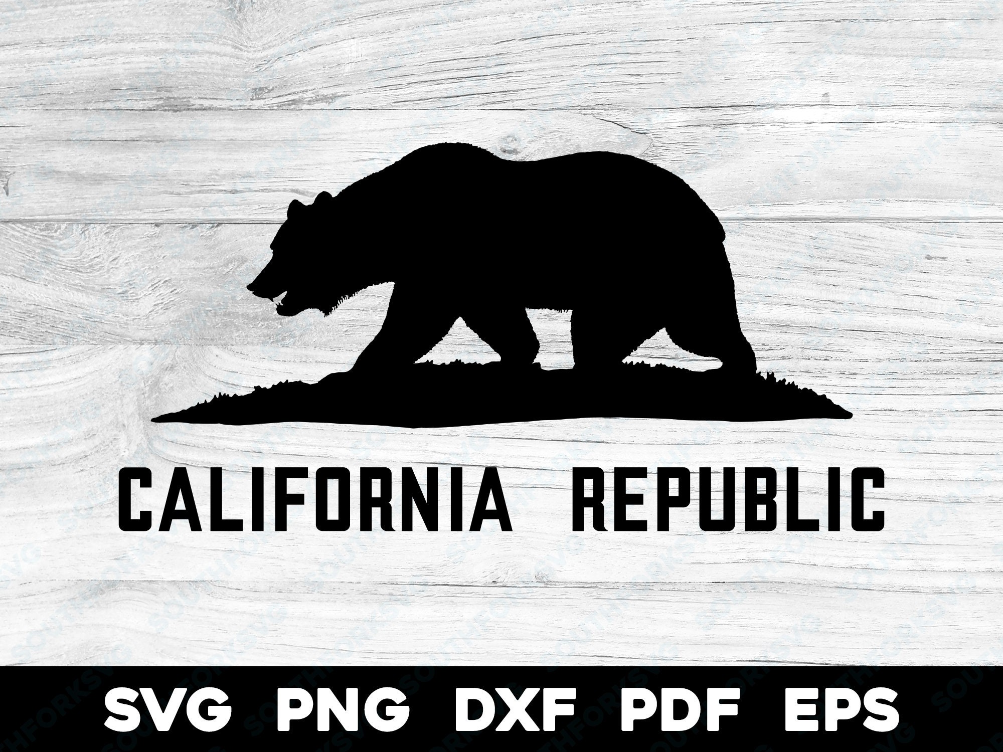 Silueta de la bandera del estado de la República de California / svg ...