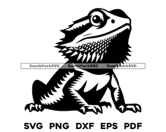 Bearded Dragon Design | Svg Png Eps | Vector Graphic Cut File Laser ...