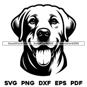 Labrador Retriever Hundekopf Design 3 svg png dxf eps pdf | Vektorgrafik Datei Laser Clip Art schneiden | sofortiger digitaler Download kommerzielle Nutzung