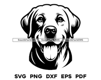 Labrador Retriever Dog Head Design 3 svg png dxf eps pdf | vector graphic cut file laser clip art | instant digital download commercial use