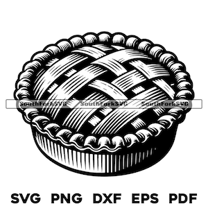 Szarlotka | svg png dxf eps pdf | grafika wektorowa plik cięty laserowo clipart | natychmiastowe pobieranie cyfrowe do użytku komercyjnego