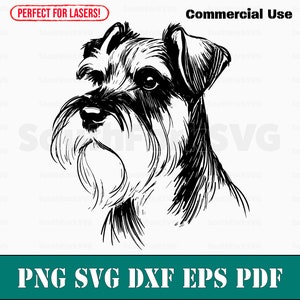 Zwergschnauzer svg png dxf eps pdf | Vektorgrafik Datei Laser Clip Art schneiden | sofortiger digitaler Download kommerzielle Nutzung