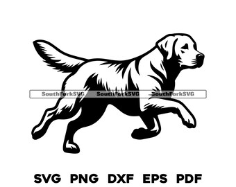 Labrador Retriever Dog Running Design svg png dxf eps pdf | vector graphic cut file laser clip art digital download commercial use