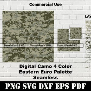 Eastern European Palette Digital Camo 4 Color Seamless Pattern svg png dxf eps pdf | vector graphic cut dye sub art download commercial use