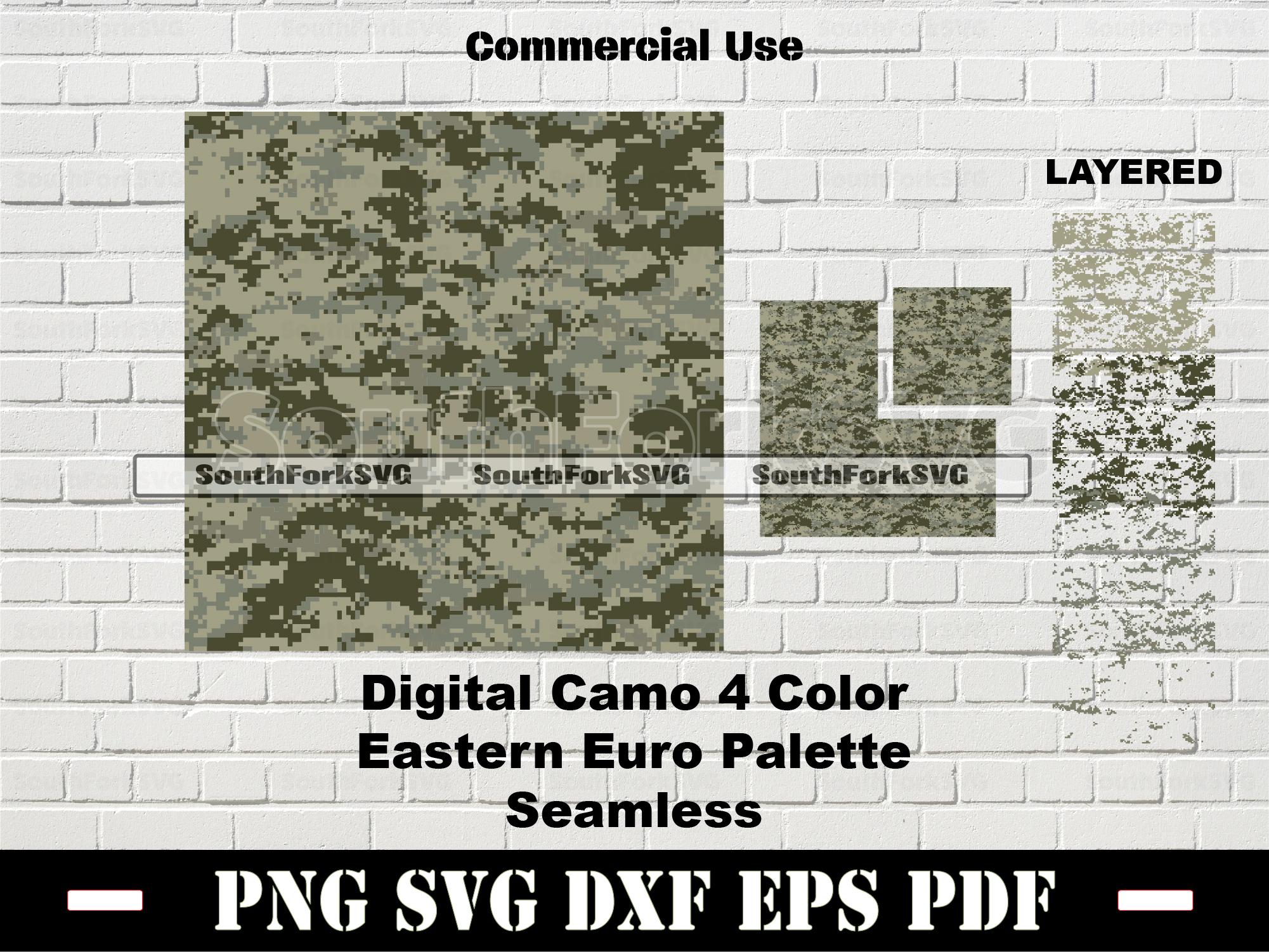 東ヨーロッパのパレット デジタル迷彩 4 色 シームレス パターン svg