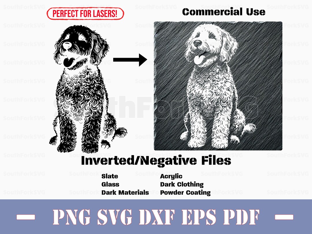 Inverted Goldendoodle Design Svg Png Dxf Eps Pdf | Vector Cut Print ...