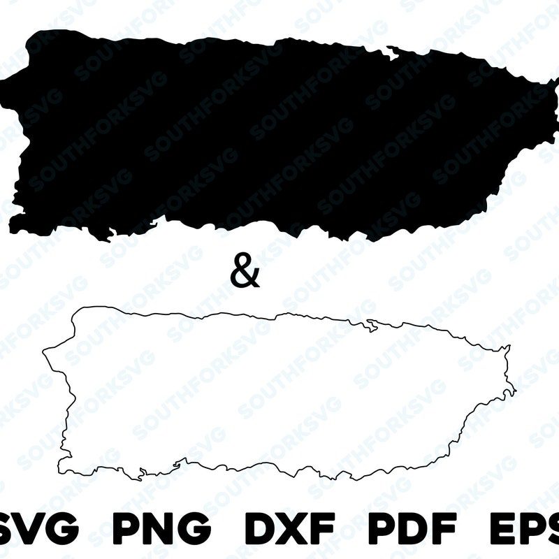 Puerto Rico Cnc Svg File - Etsy