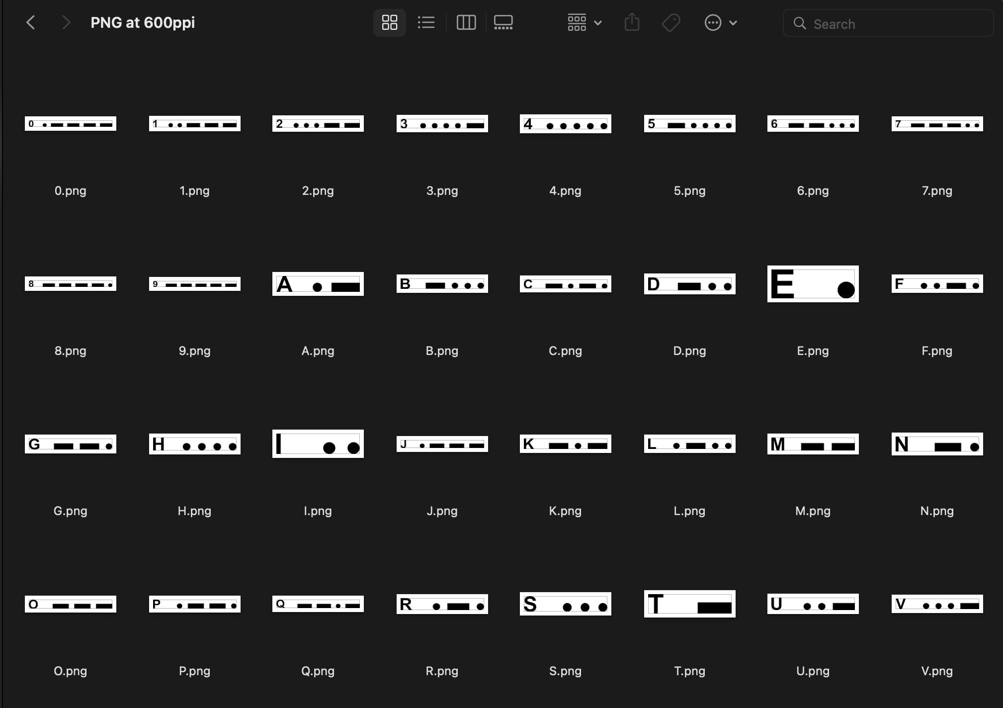 Morse Code Alphabet and Numbers 0-9 SVG PNG DXF Vector Graphic - Etsy UK