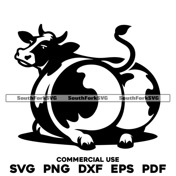 Cow With Big Butt Funny Cartoon svg png dxf eps pdf | transparent vector graphic design cut print dye sub laser engrave files commercial use