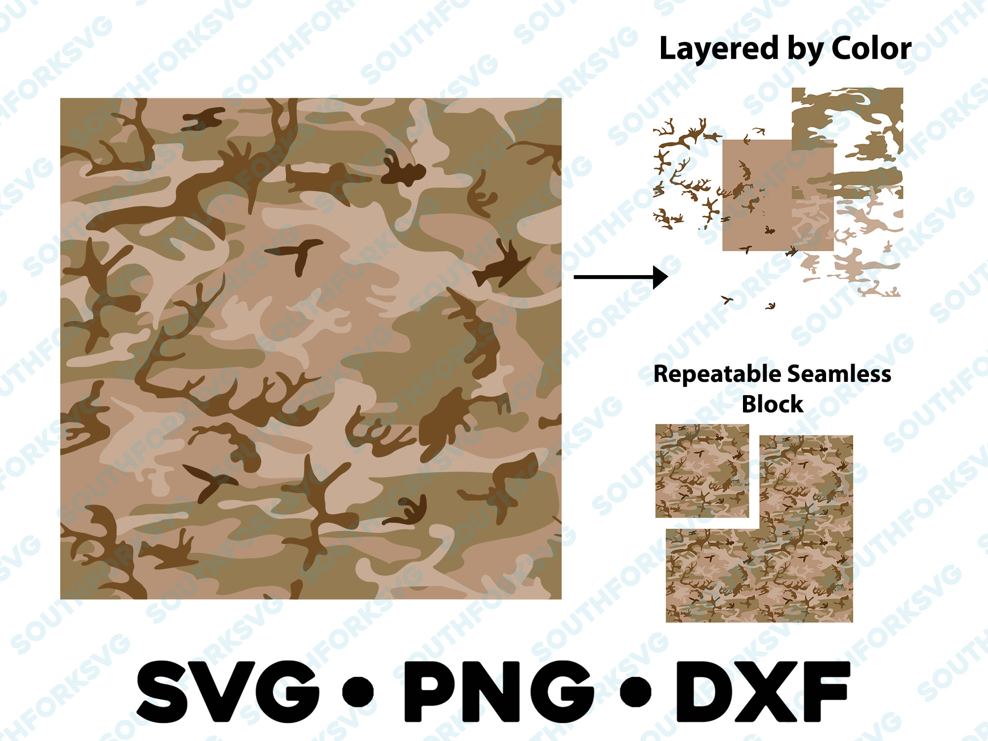 Military Blue Camouflage Seamless Pattern Royalty Free SVG