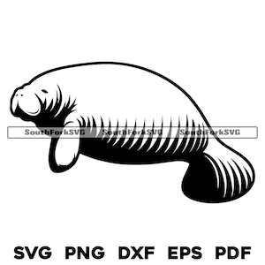 Einfache Linie Kunst des Seekuh-Designs svg png dxf eps pdf | Vektorgrafik Datei Laser Clip Art schneiden | sofortiger digitaler Download kommerzielle Nutzung