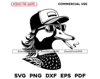 マガモ ダック マルレット トラッカー ハット svg png dxf eps pdf | ベクター グラフィック デザイン カット プリント ダイ サブ レーザー 彫刻 CNC デジタル ファイル 商用利用