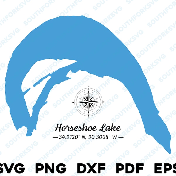 Horseshoe Lake Svg Etsy