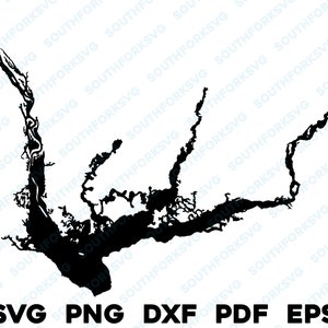Lake Seminole Florida Georgia Karte Form Silhouette svg png dxf pdf eps Vektorgrafik