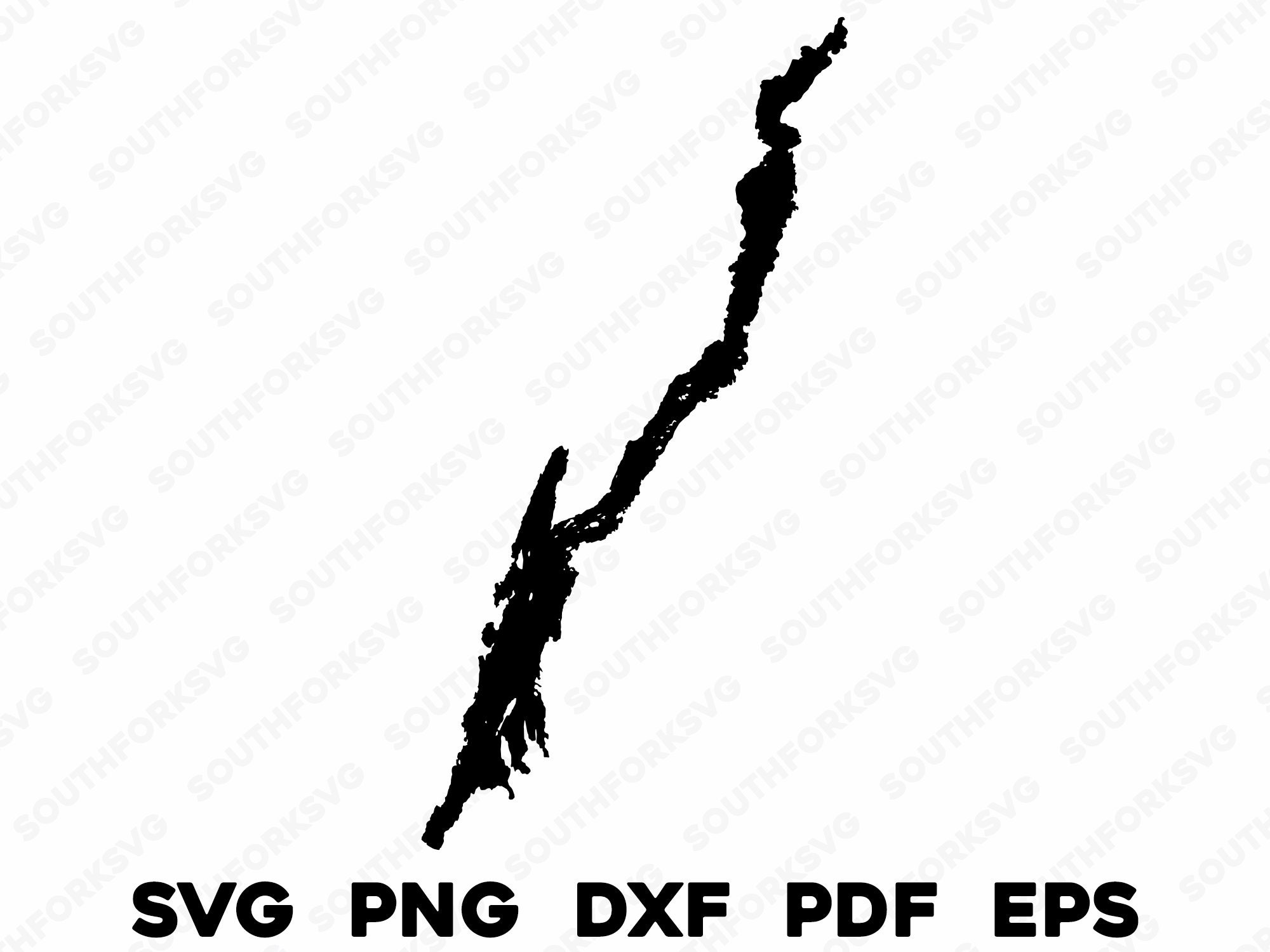 Lake New York More Detail Map Shape Silhouette Svg Png Etsy