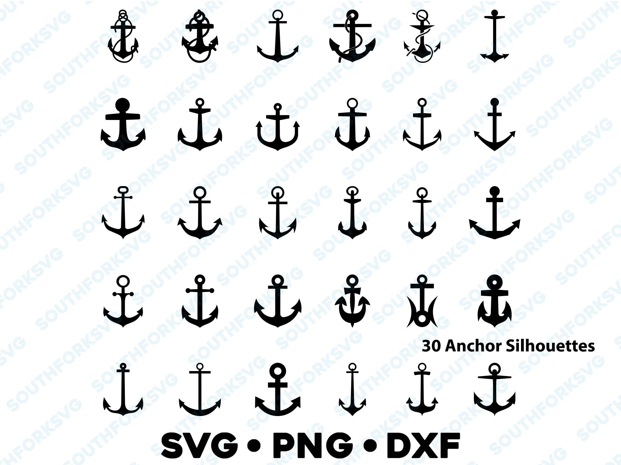 Anchor SVG, Anchor Cut File, Anchor Vector, Anchor Clipart, Cricut,  Silhouette, PNG