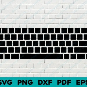 Teclado de computadora svg png dxf pdf eps Cortar archivo Gráfico vectorial / Tecnología Mecanografía Diseño de imagen divertida Clip Art Dye Sub Vinyl Crafting Machine