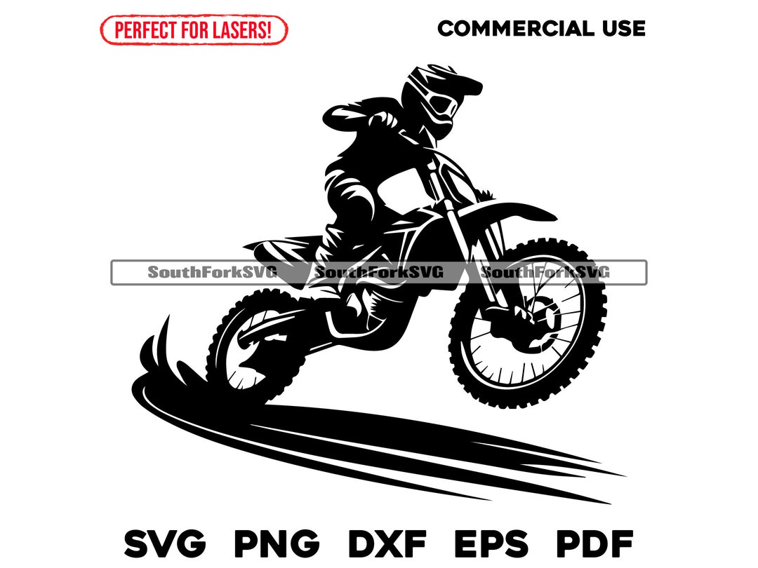 Dirt Bike Rider Svg Png Dxf Eps Pdf | Vector Graphic Design Cut Print ...