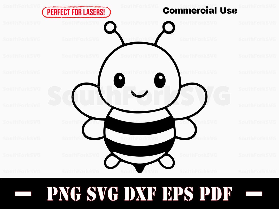 Cute Baby Honey Bee Svg Png Dxf Eps Pdf Vector Graphic Design Cut Print ...