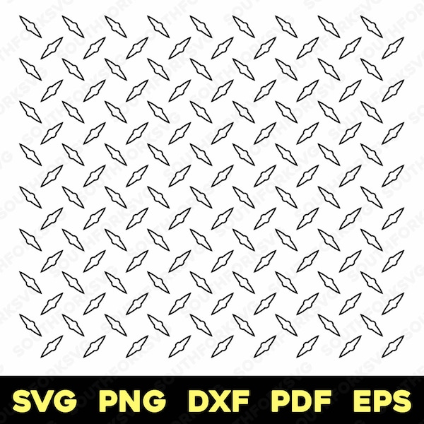 Diamond Plate Outlines Seamless Pattern | svg png dxf eps pdf | vector graphic design cut print laser engrave digital files commercial use