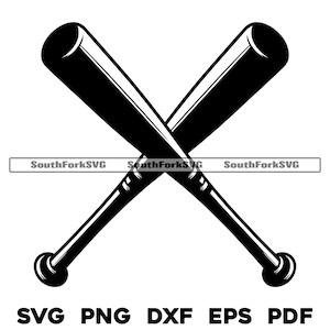 Projekt skrzyżowanych kijów baseballowych | svg png dxf eps pdf | przezroczysty projekt graficzny cięcie drukowanie barwnik sublimacyjny grawerowanie laserowe pliki cnc do użytku komercyjnego
