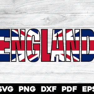 Nom du drapeau de l'Angleterre, Royaume-Uni | svg png dxf eps pdf | Création graphique vectorielle en couches, impression découpée, impression, colorant, sub laser cnc, gravure de fichiers numériques