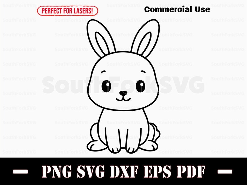 Cute Baby Bunny Rabbit Svg Png Dxf Eps Pdf | Vector Graphic Design Cut ...
