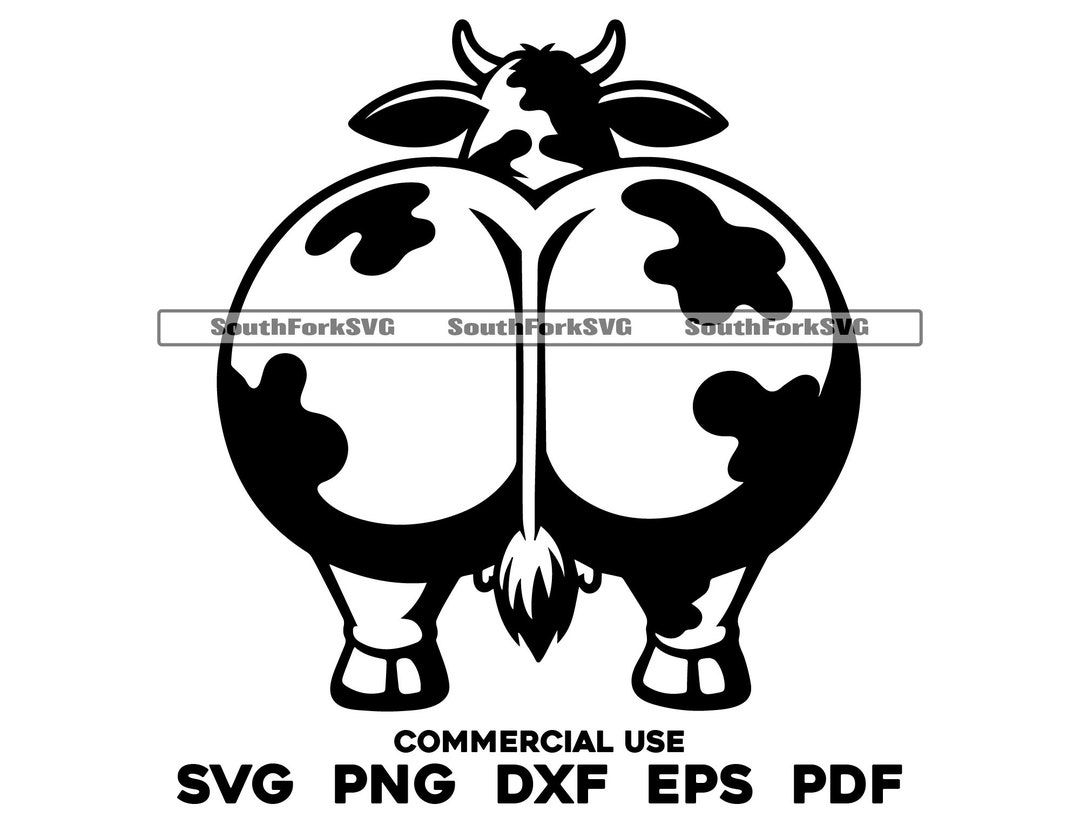 牛の大きな戦利品のお尻の頬 svg png dxf eps pdf | 透明なベクター