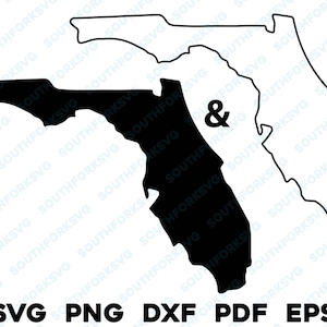 Einfache Florida State Silhouette & Umrisse Formen svg png dxf pdf eps Vektorgrafik