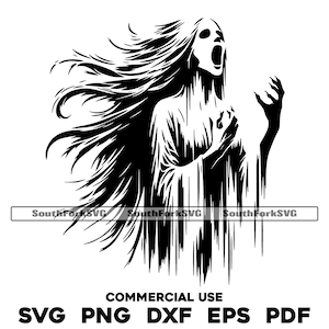 Monstro Mulher Banshee svg png dxf eps pdf | design gráfico vetorial transparente corte impressão sublimação de tinta gravação a laser arquivos uso comercial