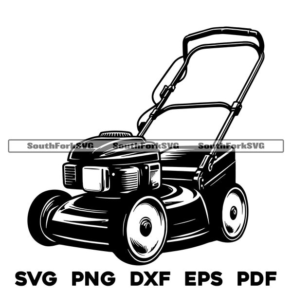 Lawn Mower 4 | svg png dxf eps pdf | transparent vector graphic design cut print dye sub laser engrave files commercial use