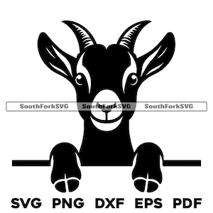 Geit gluren Design svg png dxf eps pdf laser graveren gesneden afdrukbestand vector grafische illustraties instant digitale download commercieel gebruik