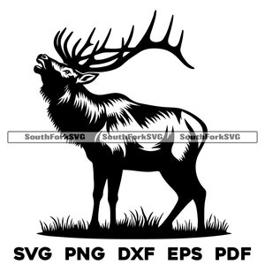 Ontwerp met elandbugel | svg png dxf eps pdf | vectorafbeelding snijbestand laserclipart | direct digitaal downloaden voor commercieel gebruik
