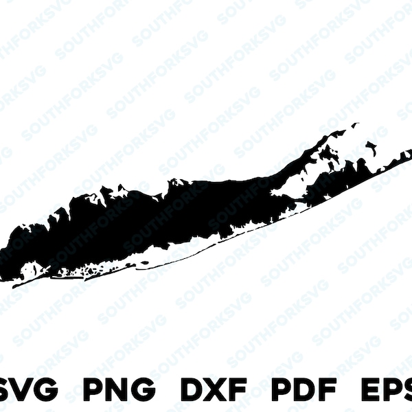 Long Island New York City Silhouette Shape svg png dxf pdf eps vector graphic design cut engraving laser file image shapes map America