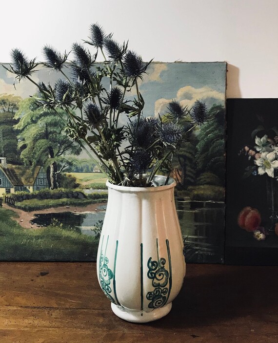 1930年代のひび割れた陶器の花瓶 - Etsy 日本