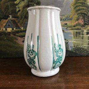 1930s cracked ceramic vase