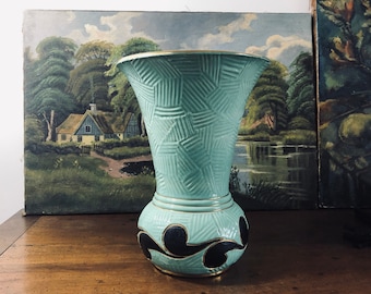 Gran jarrón art decó en cerámica de Betschdorf Alsacia (arenisca).