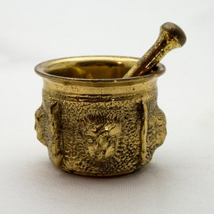 Mortar and Pestle for Pharmaceutical Bronze. Vintage mortar.