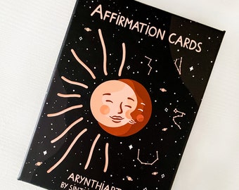 Affirmation cards | Positive affirmations | Oracle deck | Illustrated affirmations | Fine art