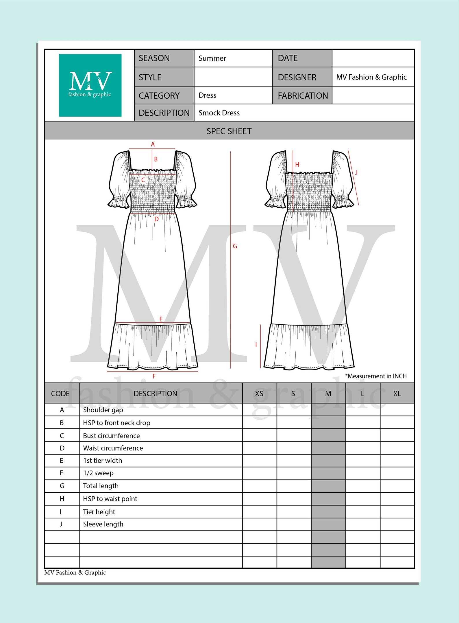 Tech Pack Tech Pack Template Illustrator Template Etsy