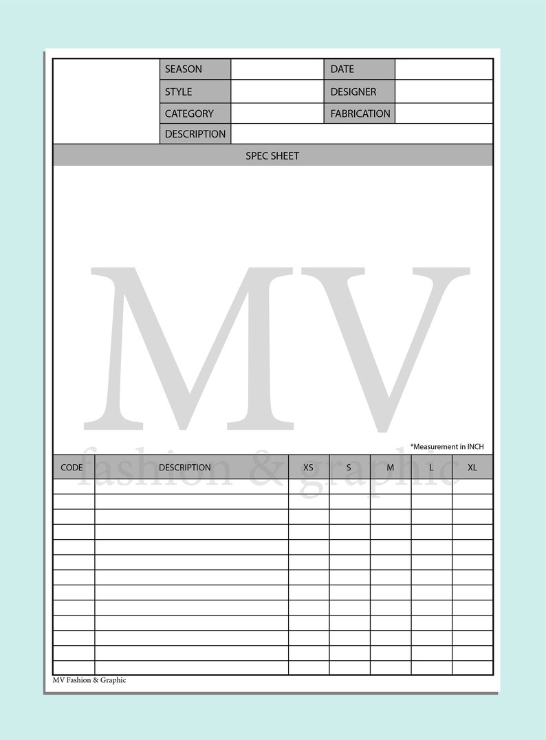 Blank Template Technical Pack / Technical Drawing / Tech Pack | Etsy