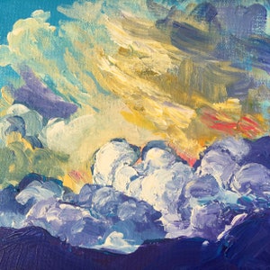 Cloud Castles, Original Acrylic Painting