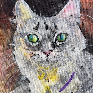 Original Acrylic Painting, “The Cat with the Eyes”