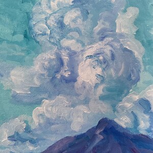 Gewitterwolken Studie, Original Acrylbild