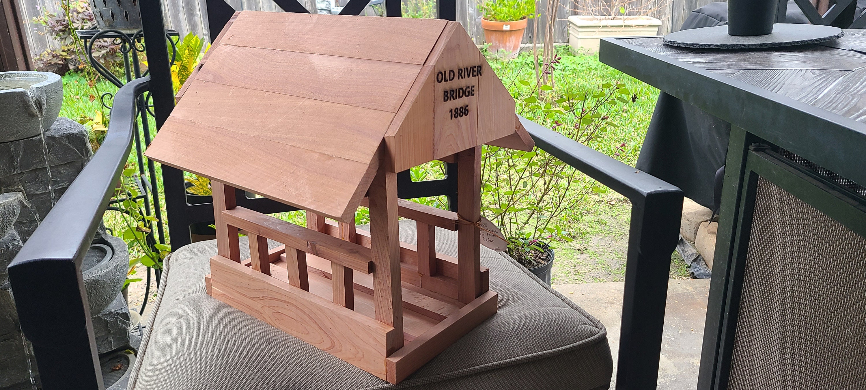 Bird Feeder / Vermont Bridge / 14lx14wx12.5h / 6.5 Lbs / 358 Etsy