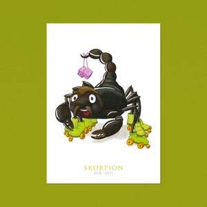 Skorpion Sternzeichen Postkarte, Geburtstag, Geburt, A6, 400g Papier, nachhaltiger Druck